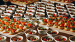 catering food mini canape in restaurant weeding