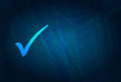 Checkmark icon futuristic digital abstract blue background