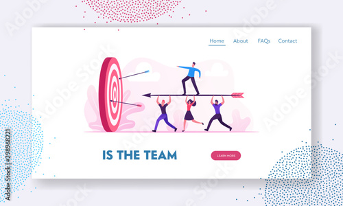 Cuadros en Lienzo Business Goals Achievement Website Landing Page