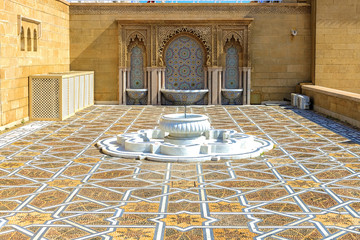 Wall Mural - Fountain at the Mausoleum of Mohammed V in Rabat - Morocco