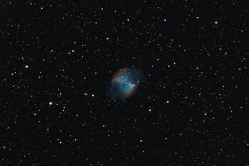Wall Mural - The Dumbbell Nebula in the constellation Vulpecula photographed from Mannheim in Germany.