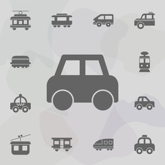 Poster - Passenger, car icon. Simple set of transport icons. One of the collection for websites, web design, mobile app