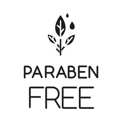 Wall Mural - Paraben free glyph icon. Non-chemical pharmaceutics. Hypoallergenic cosmetics. Product free ingredient. Medicine for sensitive skin. Silhouette symbol. Negative space. Vector isolated illustration