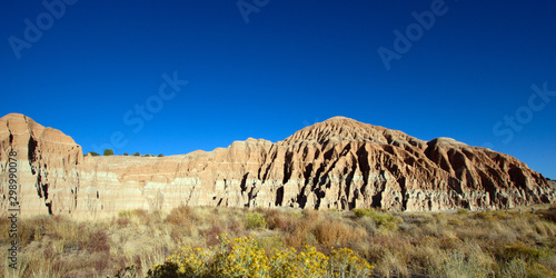 Wide Panorama Of A Colorful Rock Wall At Cathedral Gorge State Park Near Panaca Nevada Stock Foto Adobe Stock