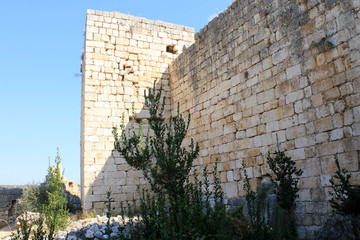 Wall Mural - Korikos fortress in the Turkish province of Mersin on the Mediterranean coast, ancient ruins