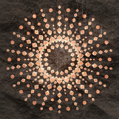 Wall Mural - radial rhombus in circle form. fireworks explosion background. circular design element. abstract geo