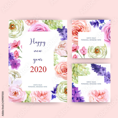 vectors, happy new year 2020 for design