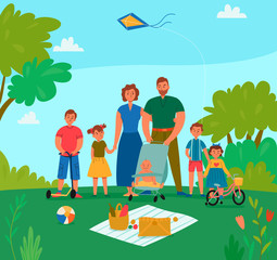 Poster - Family Holiday Illustration