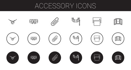 Canvas Print - accessory icons set