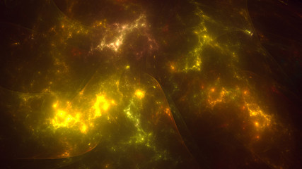 fractal 3d rendering abstract gold bright background