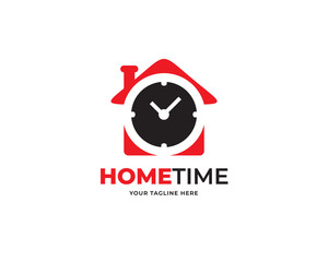 Wall Mural - home time design logo template vector