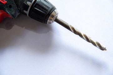 Closeup old handyman screw driver isolated on white background.