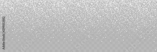 Wektor: Falling Snow. Winter Christmas Illustration. Snowfall isolated on transparent background. Snow with Snowflakes vector illustration. Realistic little Christmas Snow Panorama view Falling Snow. Winter Christmas Illustration. Snowfall isolated on transparent background. Snow with Snowflakes vector illustration. Realistic little Christmas Snow Panorama view