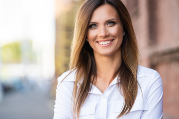 Portrait of a successful business woman smiling