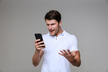 Sticker - Emotional young man posing isolated