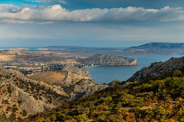 Wall Mural - Landscapes of Crimea, sunrises and sunsets, mountains, sea, landscape of clouds and mountain landscapes