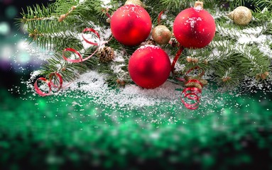 Wall Mural - christmas decorations with blank space