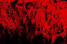Blood Texture Or Background. Concrete Wall With Bloody Red Stains For Halloween