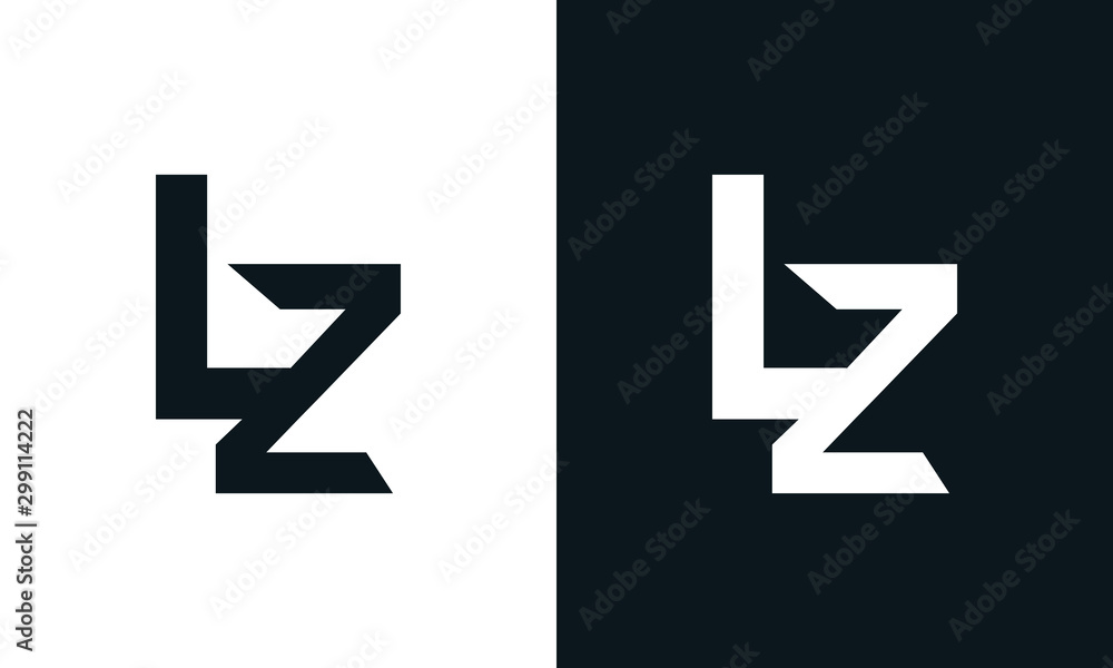 Modern abstract letter LZ logo. This logo icon incorporate with two abstract shape in the creative process. - obrazy, fototapety, plakaty 