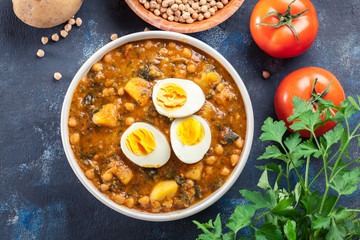 Wall Mural - Chickpea stew with cod. Potaje de Vigilia