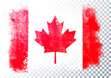 Vector Illustration Distressed Grunge Flag Of Canada