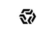 Abstract hexagonal logo design template
