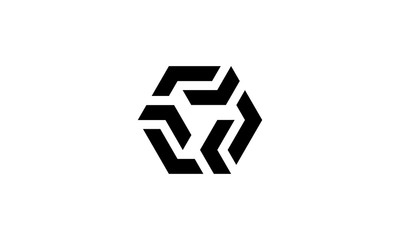 Wall Mural - Abstract hexagonal logo design template