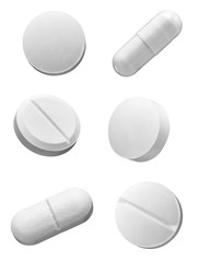 Wall Mural - white pill medical drug medication