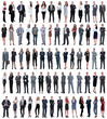 © ASDF - collage of young business people standing in a row.