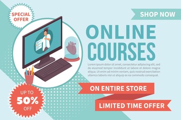 Sticker - Online Courses Banner