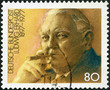 GERMANY - 1987: shows Portrait of Ludwig Wilhelm Erhard (1897-1977), Economist, Chancellor 1963-66, 1987
