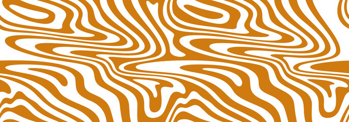 Leinwandbilder - Vector Seamless Pattern with Flowing Salted Caramel. Abstract Sweet Texture