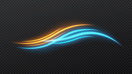 Wall Mural - glittering elegant shine blue and golden stream