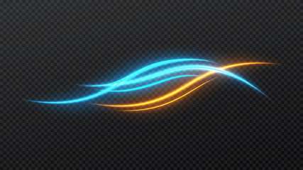 Wall Mural - glittering star dust elegant shine blue and golden stream