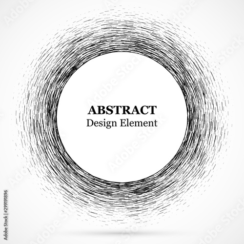 Circular lines.Set of spiral lines.Assymetric radial elements.Linear drawing....