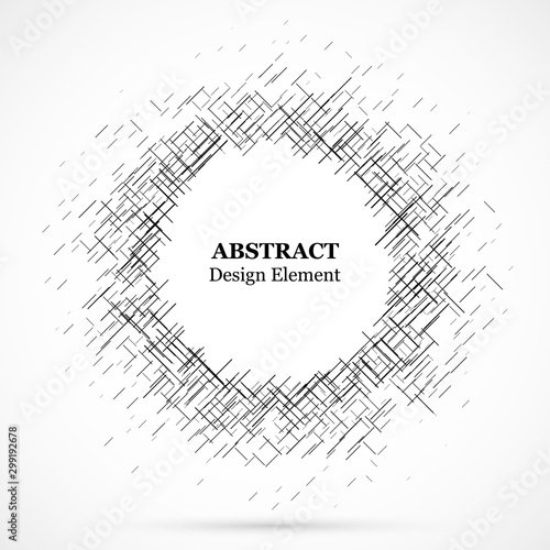 Abstract circular element.Set of circular crisscrosses.Assymetric radial elem...