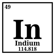 Indium Periodic Table Of The Elements Vector Illustration Eps 10