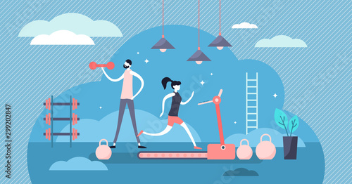Daily life gym vector illustration Poster Mural XXL