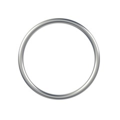 metal ring isolated on white background. 3d illustration.