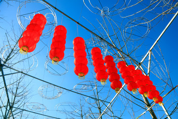 Wall Mural - Lanterns hang in the park