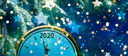 Fotografía Wide Angle Holiday background New Year 2020