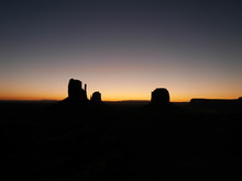 Landscape At Night Sunrise / Sunset Of Monument Valley Utah Arizona,at Nation Reservation