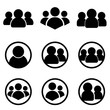  Set of User icon. symbol of business people with trendy flat style icon for web site design, logo, app, UI isolated on white background. vector illustration eps 10