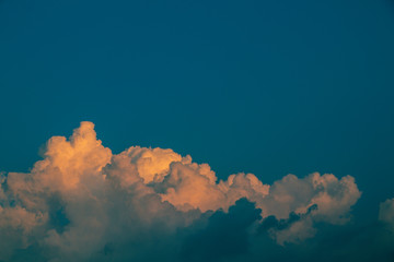 blue sky with wonderful cloudscape.deep blue sky and white cloud background.