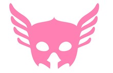 Illustration Of Pink Mask Isolated On White 