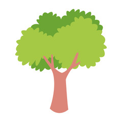 Sticker - tree icon image, flat design