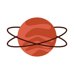 Poster - uranus planet icon, flat design