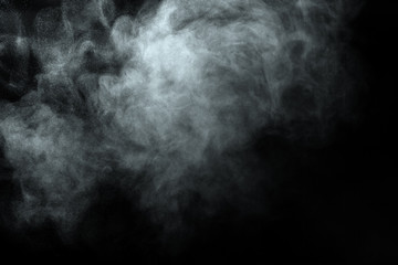 Wall Mural - Abstract  powder or smoke isolated on black background