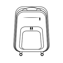 Wall Mural - backpack icon image, flat design