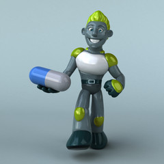 Green Robot - 3D Illustration